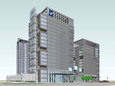 草圖大師辦公類模型19：現代風格高層辦公樓模型